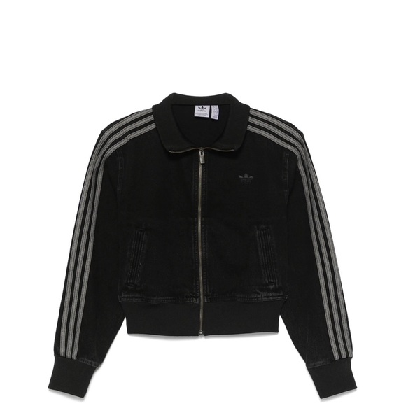 adidas Black Relaxed Jeans with Grey Three-Stripes - Picture 5 of 6